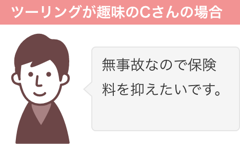 ツーリングが趣味のCさんの場合